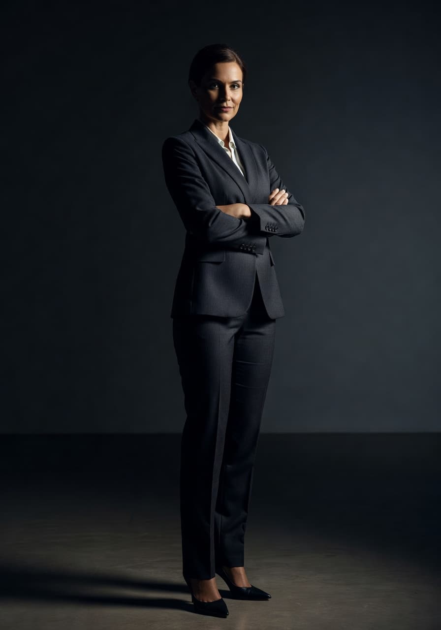 AI executive portrait with dramatic lighting — SelfAI professional AI headshot example