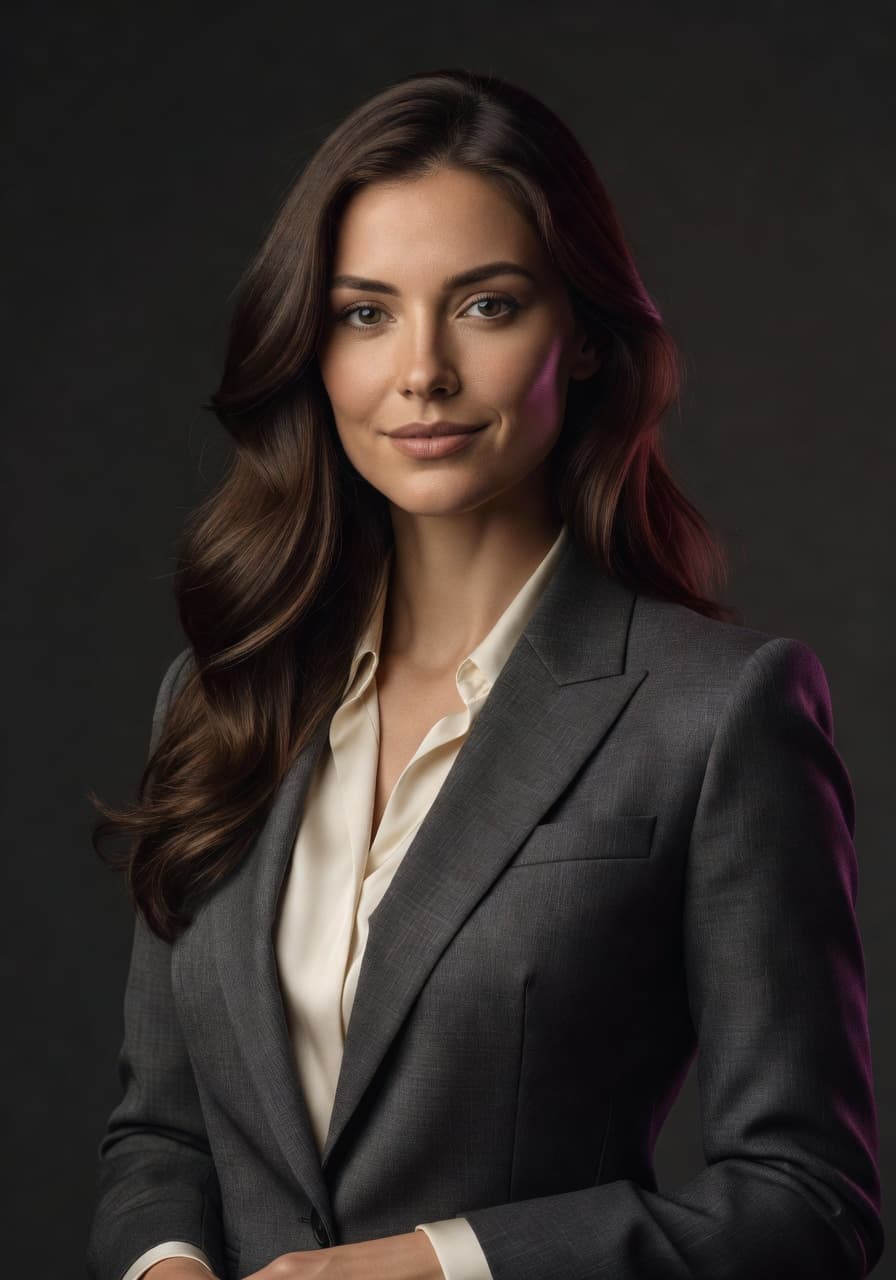 AI headshot after transformation — studio-grade professional portrait generated by SelfAI AI Photo Studio